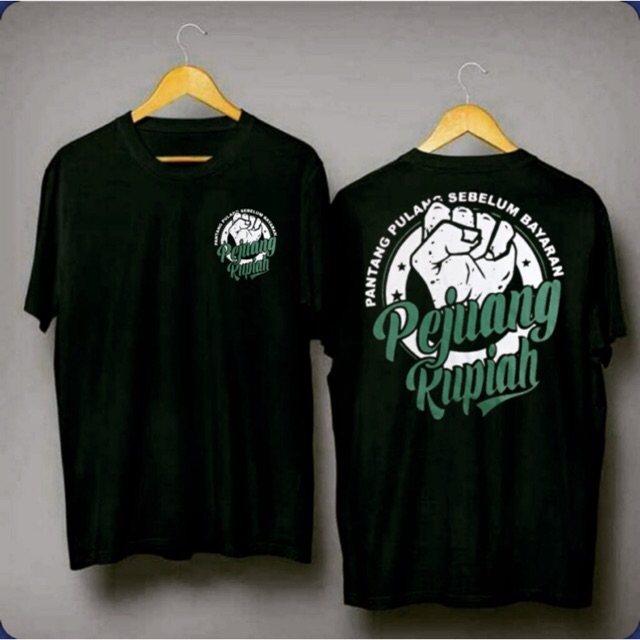 9 KAOS PEJUANG RUPIAH LOGO HIJAU MARMARSHOPP KAOS 