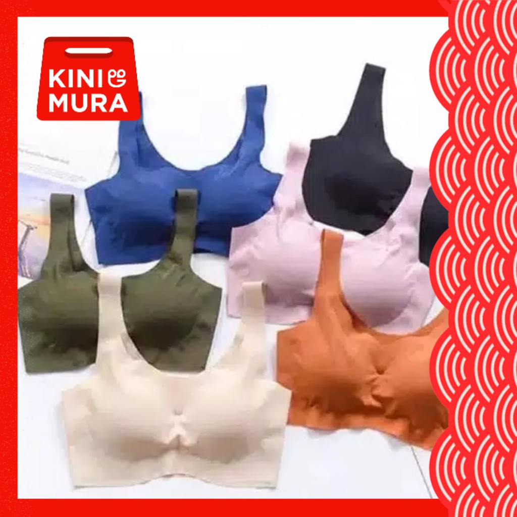BH Jumbo Wanita Bra Tanpa Kawat Sport Sorex Remaja Tali Crop Top Korea Underwear Bralette Kemben