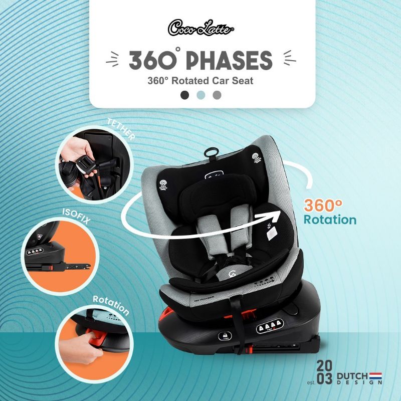 Cocolatte Carseat CL 880 360˚ Phases (360˚ Rotated Carseat ) Kursi Mobil Bayi