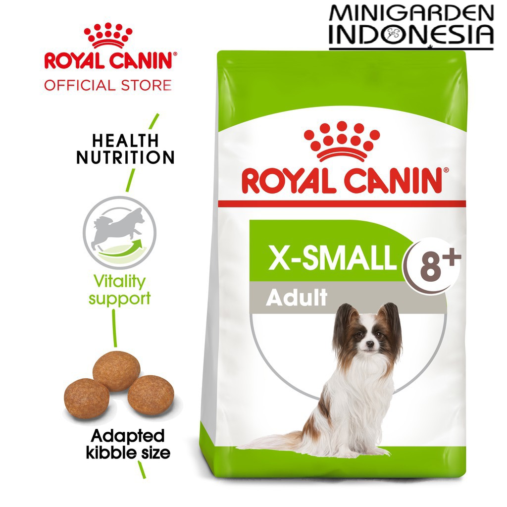 Royal Canin Xsmall Adult 8+ 1,5kg Makanan Anjing Senior Dry dogfood nutrisi anjing kucing 1.5 KG