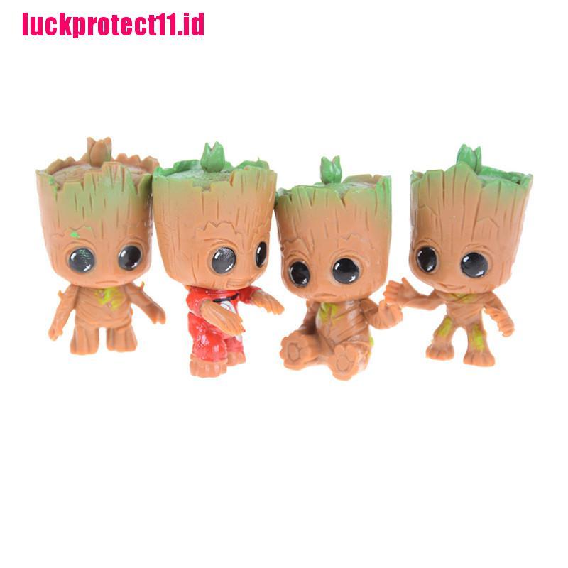 Lucktoy 4pcs Boneka Action Figure Guardians Of The Baby Groot Bahan Pvc Untuk Hadiah Anak