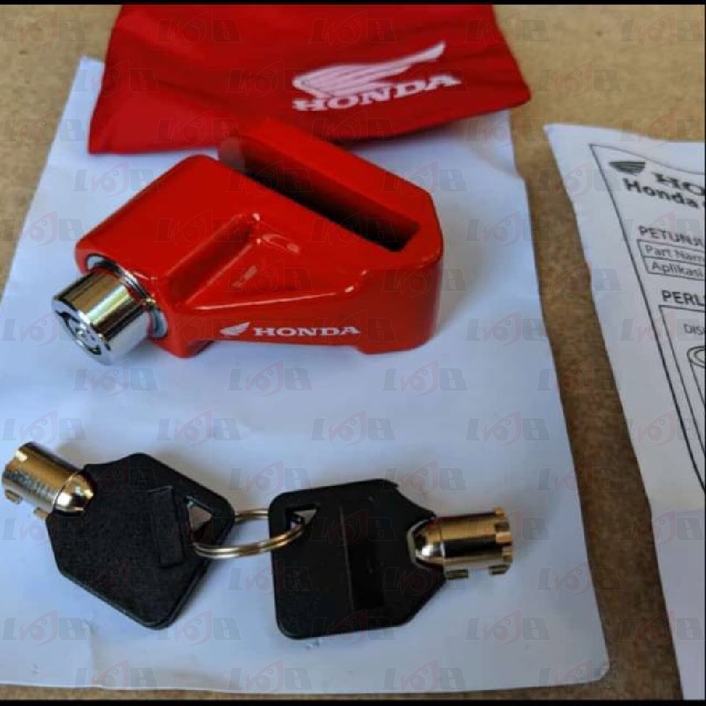 Kunci Gembok Cakram Set Baja Honda Piringan Motor Disc Lock Original Universal Matic Bebek Sport