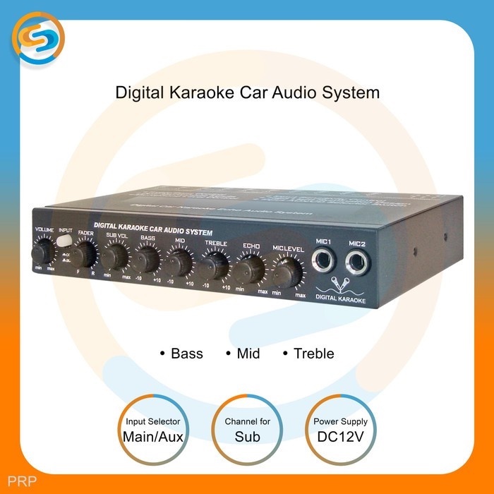 Parametric pre amp digital karaoke car audio system prp
