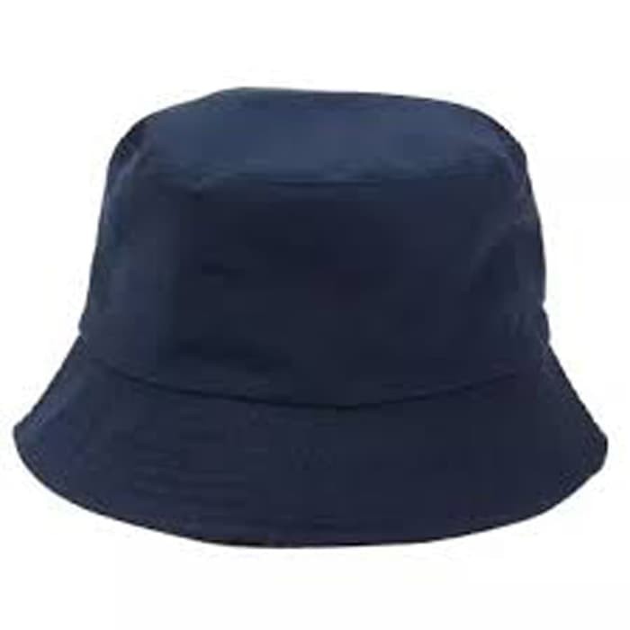 Topi bucket hat polos  bahan dobel bolak balik model distro