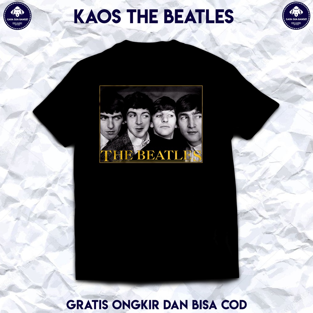 The Beatles Kaos Band Musik Pop Original. T Shirt Musik Band Pop The Beatles Original.
