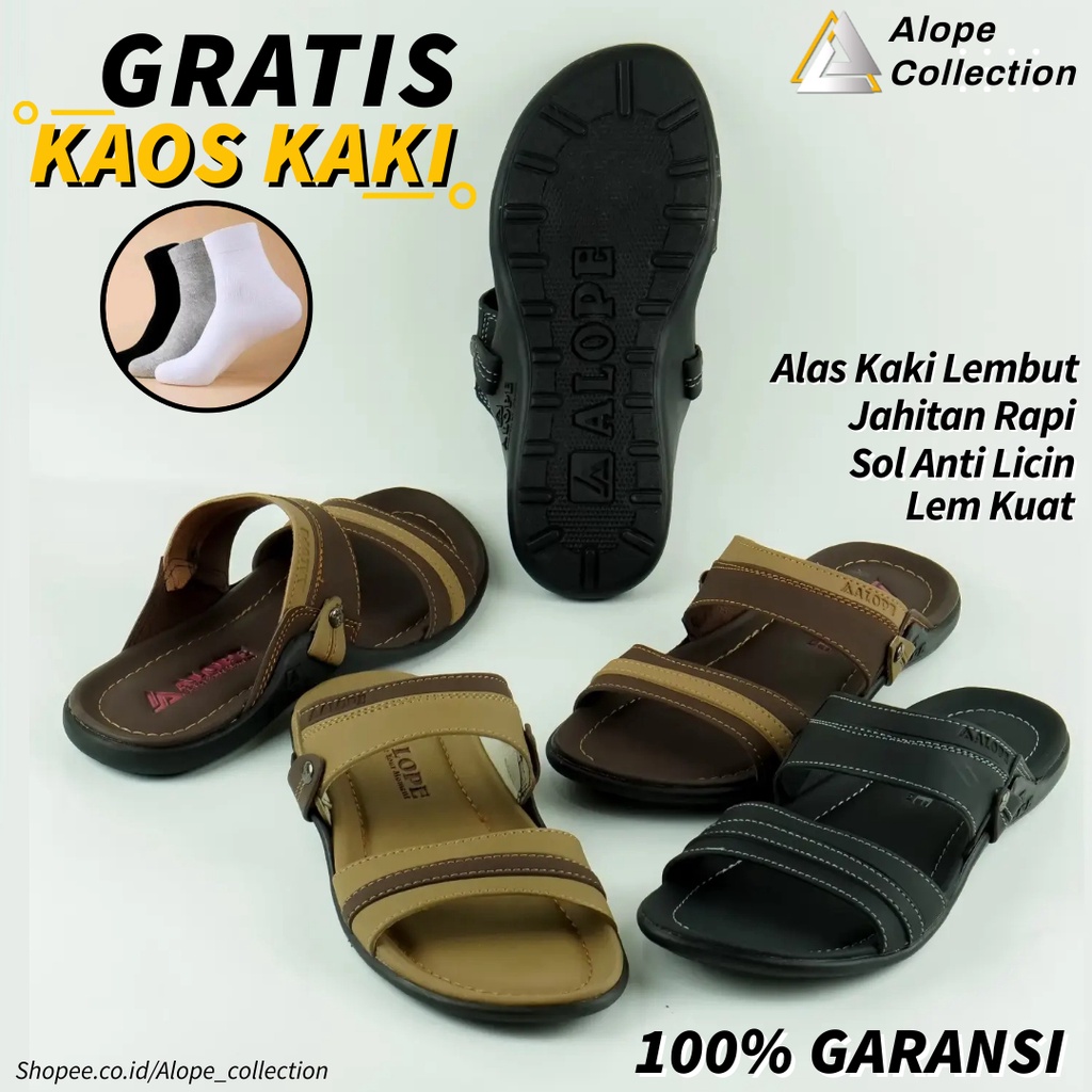 sandal pria original 100% Kulit Dewasa Asli Terbaru Ori Casual Kasual Branded Premium Pakalolo Senda