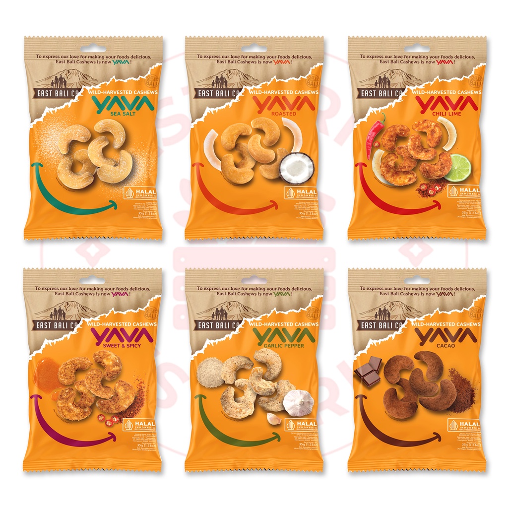 EAST BALI CASHEWS/ YAVA - SEMUA VARIAN CASHEWS/KACANG METE MEDE - 35 GR