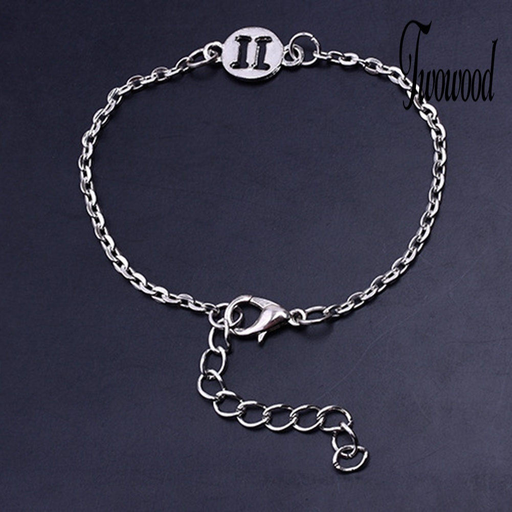 Gelang Cuff Desain 12 Zodiak Untuk Wanita