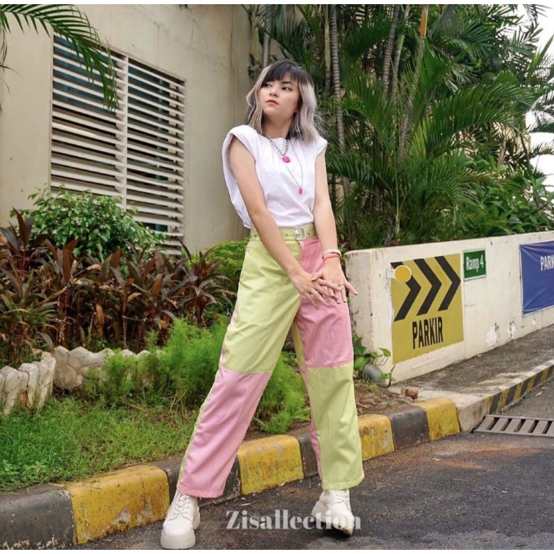 PRELOVED ICE CREAM PANTS BY ZISALLECTION