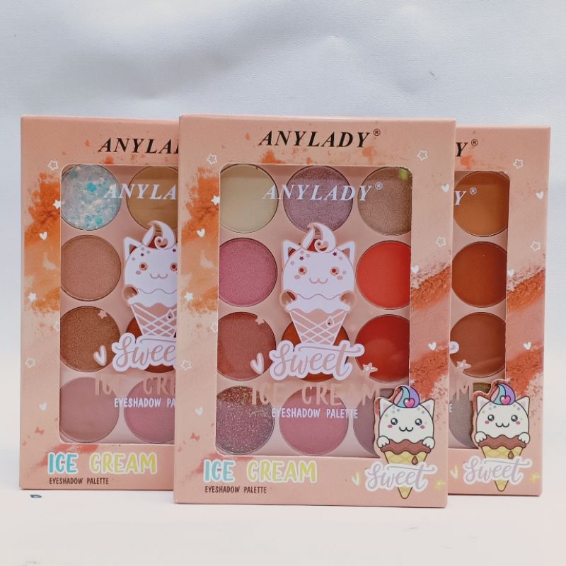 SWEET ICE CREAM | Anylady 12 Color Eyeshadow Peach 807B