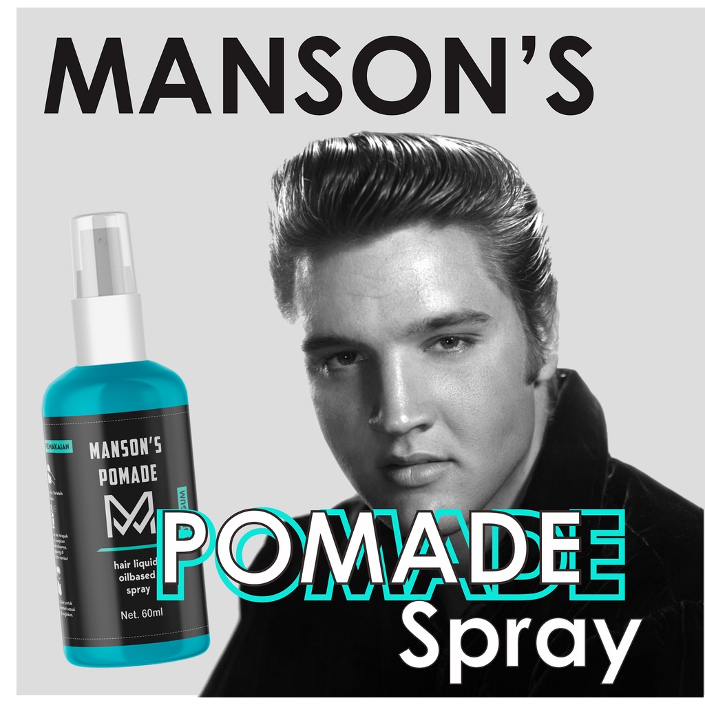 Pomade Spray / Pomade Cair / Pomade Semprot 60 mL / Manson's Pomade