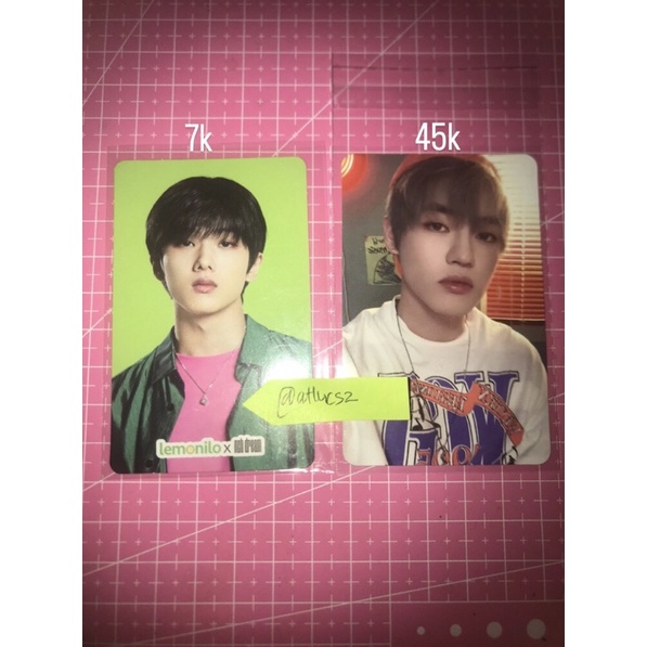 wts pc chenle digipack beatbox, wts pc jisung lemonilo, photocard nct