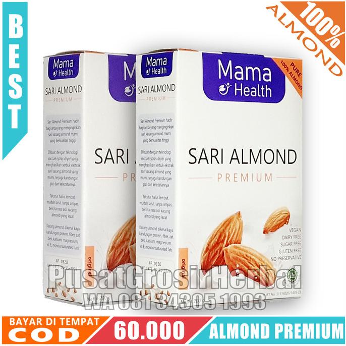 

Mama Health susu SARI ALMOND PREMIUM bubuk murni alamon gluten free