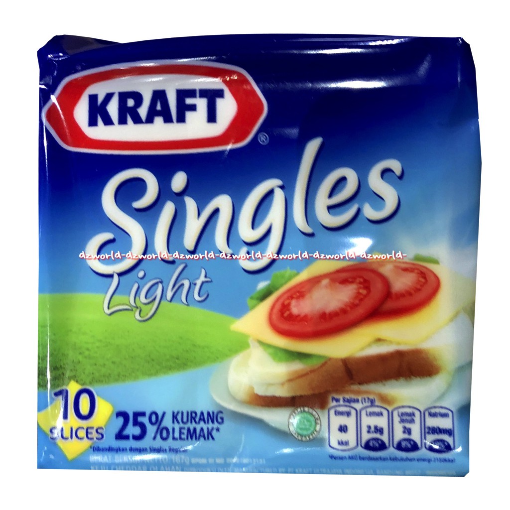 Kraft Singles Light 10Slice Keju Lembaran Kraft 25% Kurang Lemak