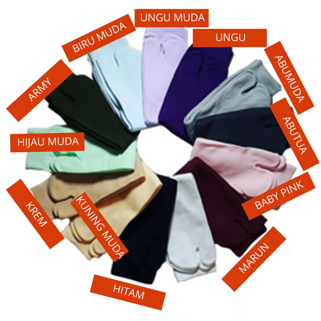 Kaos Kaki Jempol Muslimah Warna Polos Kaoskaki Panjang dan Tebal Murah
