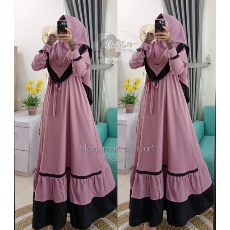 ❤TERMURAH❤ MARYAMAH SET SYAR'I - GAMIS MARYAMAH SET -GAMIS KEKINIAN MURAH