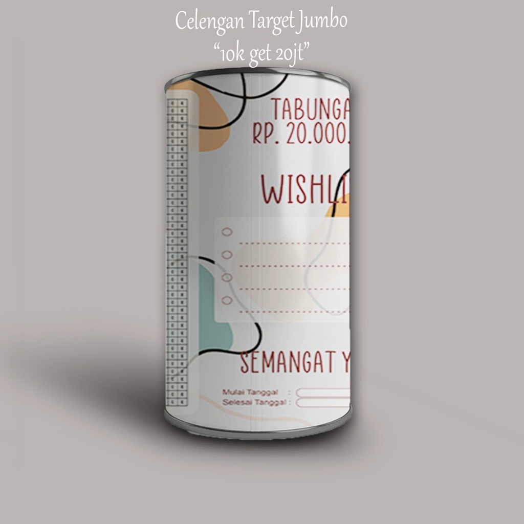 Celengan Target Murah 10k Target 20jt Tabungan Celengan Target Buka Tutup Celengan Target Permanen