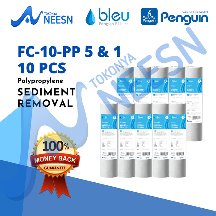 paket 10 pcs Cartridge isi ulang/refil/refill filter Bleu Penguin &amp; EUBY 10 inch PP