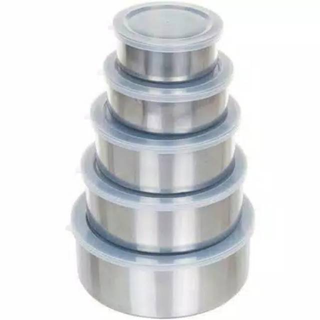 Medan Termurah bundara set Rantang stainless 5 susun Fresh Box + Tutup