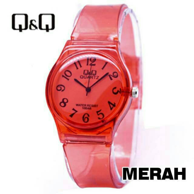 ( Dikirim Dari Jakarta ) Ready Jam Tangan Wanita Q&amp;Q Jelly Murah Transparan Rubber