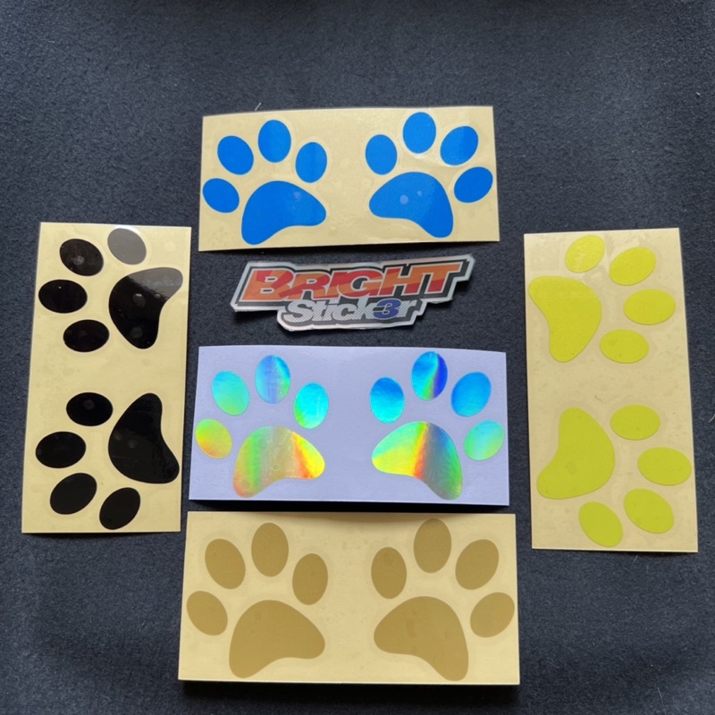 STICKER STIKER TELAPAK KAKI KUCING ANJING ISI 2 STICKER MOBIL MOTOR LAPTOP CUTTING