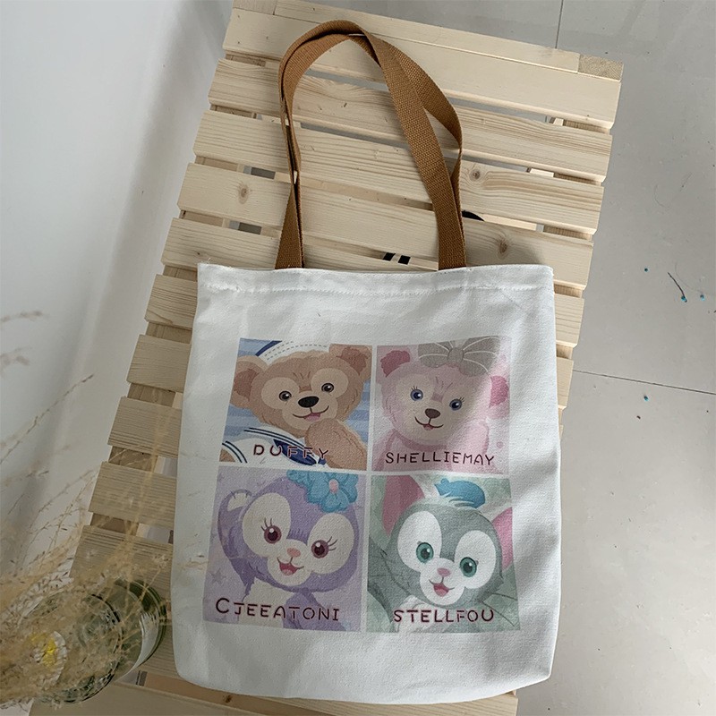 TC-82 tas kanvas canvas wanita import shoulder bag bahu korea jepang bear