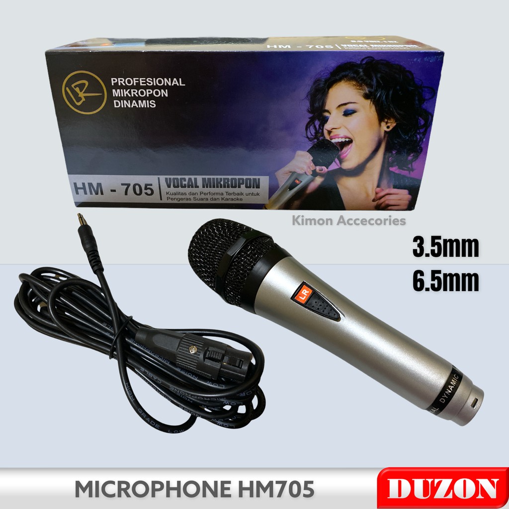 MICROPHONE HM705 / mic karaoke / mic speaker / mic besi kabel