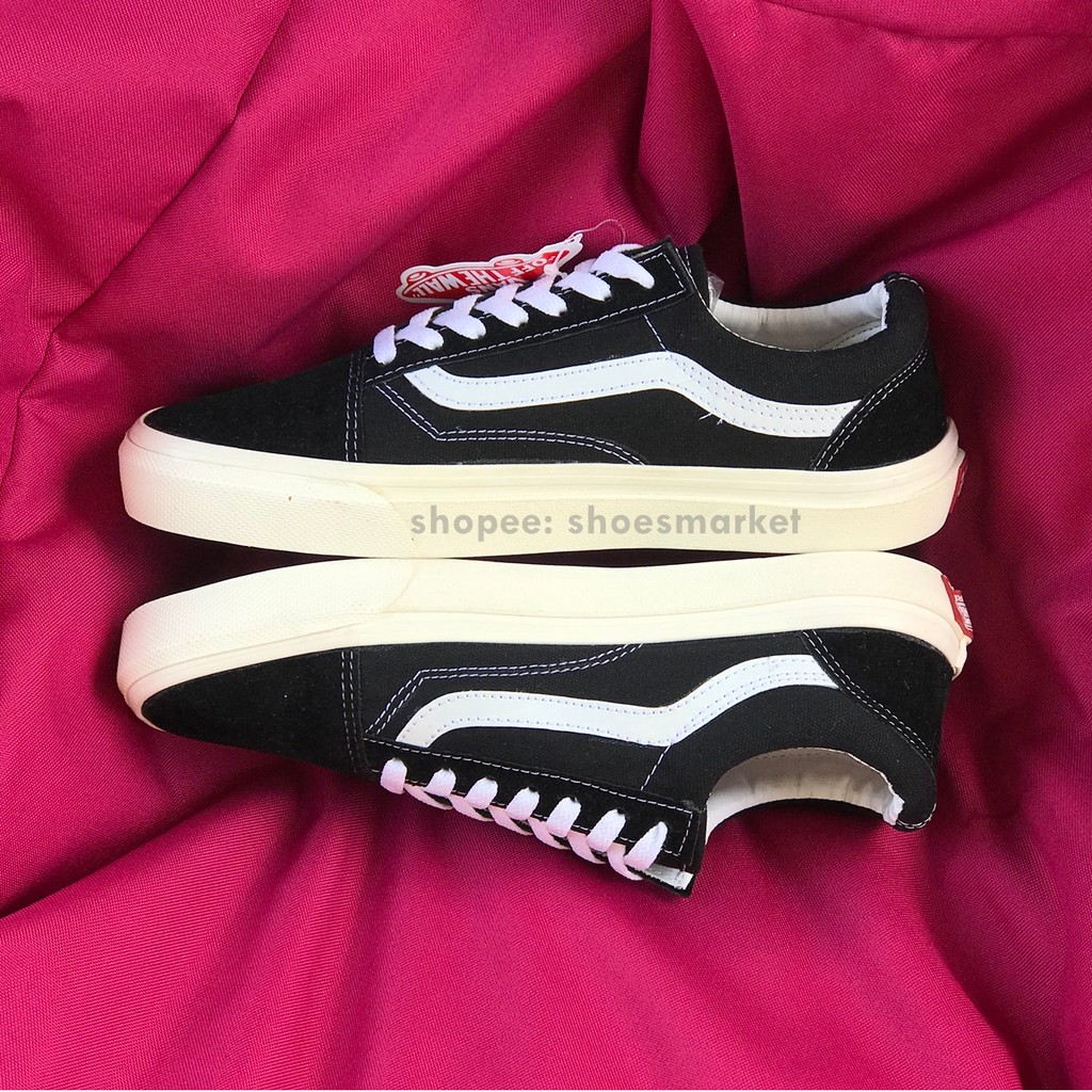 OBRAL SEPATU VANS OLDSKOOL OG BLACK WHITE