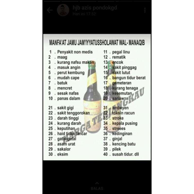 

Jamu Jam'iyyatusolawat wal manaqib