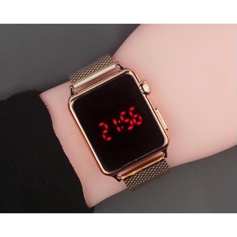 BAJ JAM TANGAN PRIA WANITA I DIGITAL WATCH RUBBER ELEKTORNIK TOUCH MAGNET LED AP022