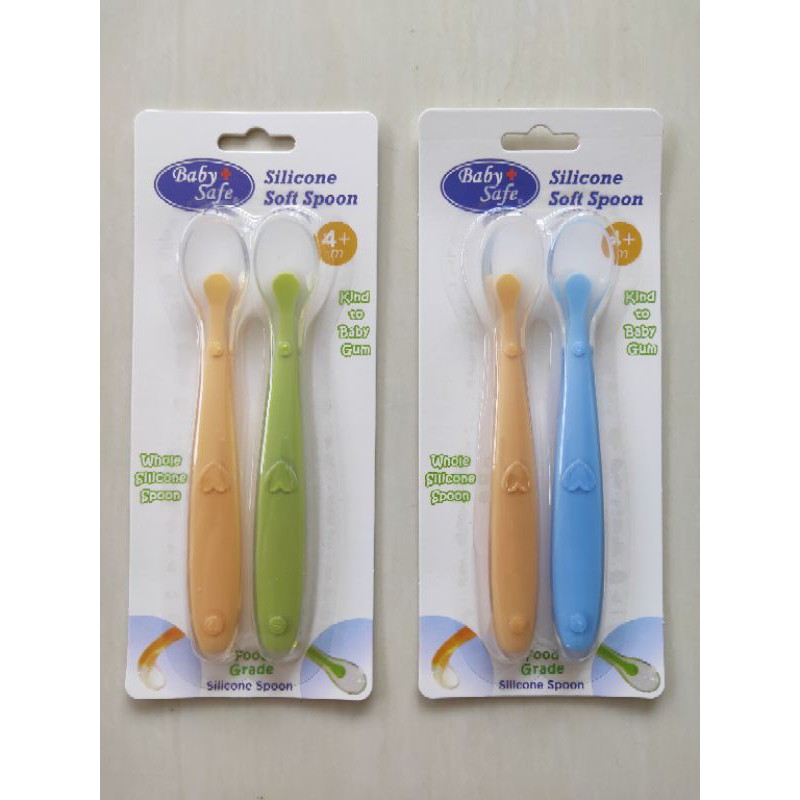 Baby Safe SC009 Silicone Soft Spoon Sendok Bayi Silikon