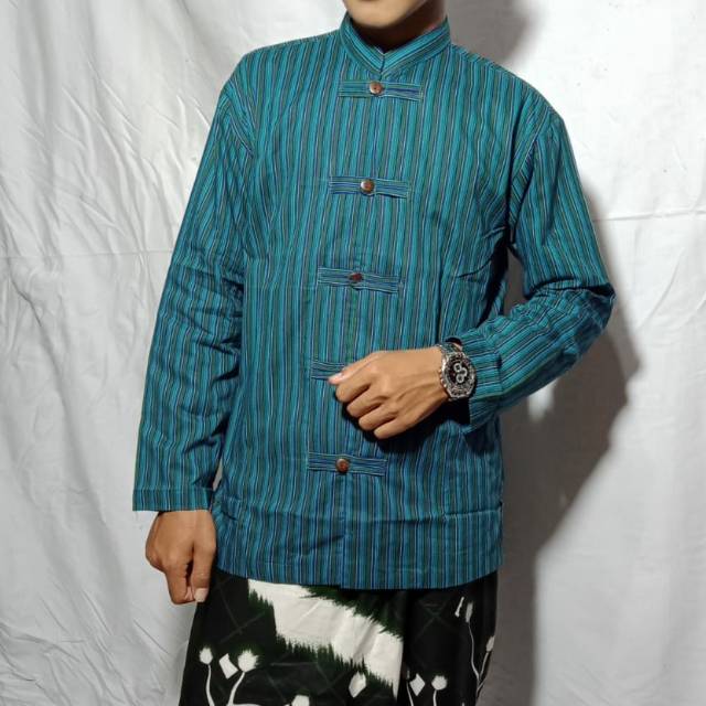 Baju Adat Jawa/Surjan Lurik Tosca/Sanghai Koko