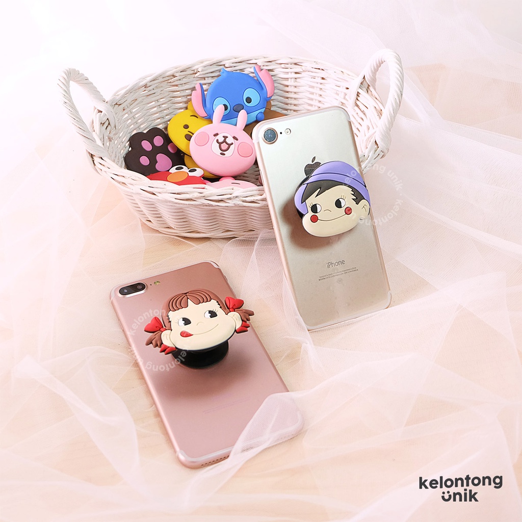 (MURAH) CARTOON - Griptok 3D/ Phone Holder PVC/ Stand HP/ Phone Stand/ Phone Grip