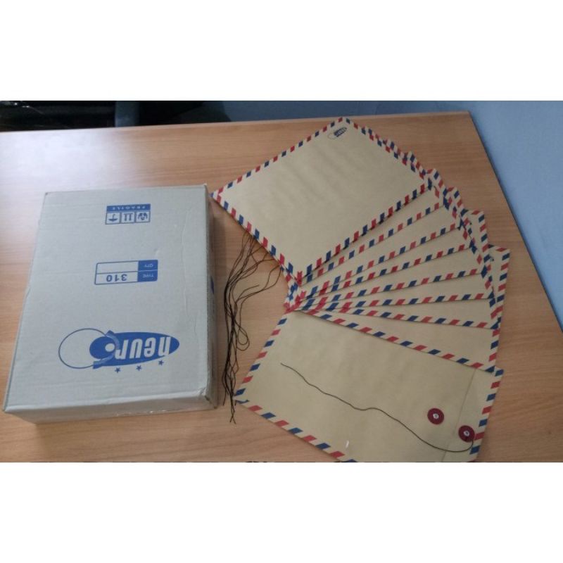 

AMPLOP COKLAT FOLIO TALI -AIRMAIL 310 ( 10 Pcs)
