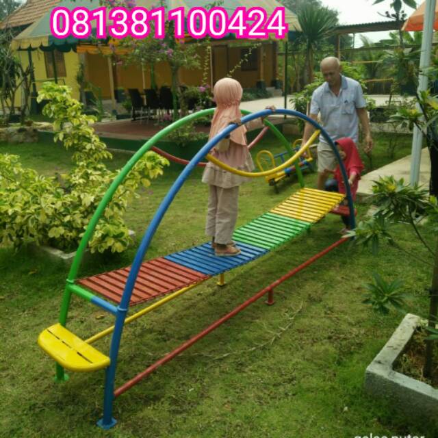 Mainan edukasi anak anak jembatan rantai jembatan goyang mainan taman free ongkir jakarta
