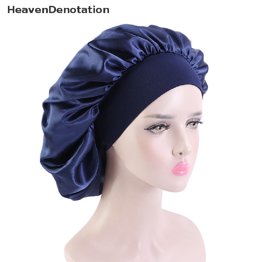 [HeavenDenotation] Fashion Big Size Satin Silk Bonnet Sleep Night Cap Head Cover Bonnet Hat
