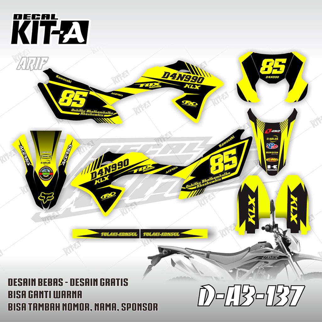 Motor Klx Warna Kuning Hitam