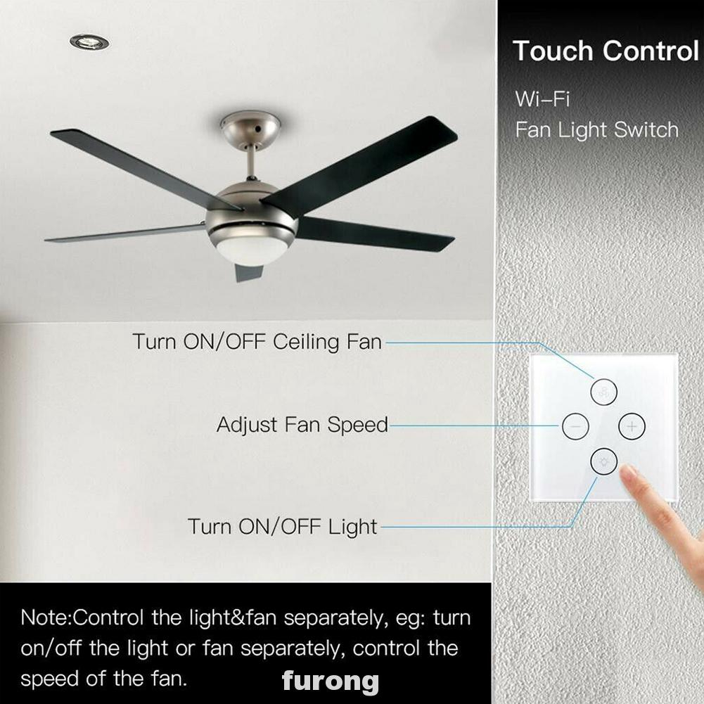 Voice Wireless Compatible Speed Control Life Ceiling App Remote Fan Light Switch Shopee Indonesia