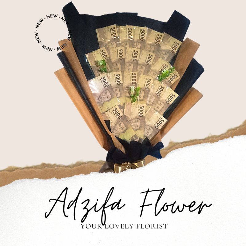 Buket Uang Asli Pecahan 5000 Total 100.000