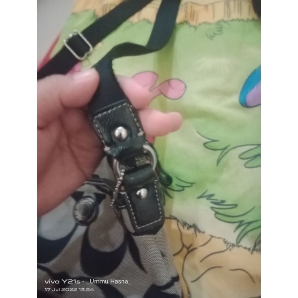 sling bag coach kanvas preloved