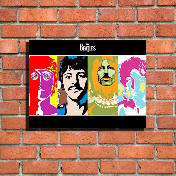 Poster THE BEATLES Band Musik 06 Hiasan Dinding Poster Kayu Dekorasi