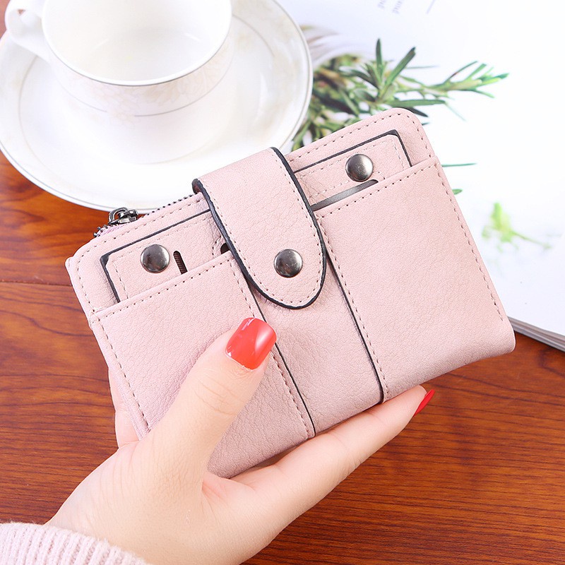 BJ31374 - BLACK/BLUE/GREEN/GRAY/PINK DOMPET KLIP KANCING KECIL BEST SELLER PRAKTIS DOMPET KARTU WANITA WARNA PASTEL TAS WANITA FASHION IMPORT MODIS ELEGAN TERMURAH TERLARIS TERBARU BAGSTORE JAKARTA TAS BATAM BQ3183 CR7498 LT1374 JTF1332