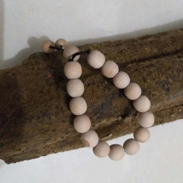 Gelang kayu kaboa asli sancang garut dia 12 mm