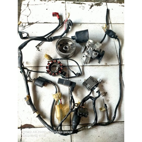 paketan pengapian karbu new megapro monoshock sub bahan modif verza dan crf150 jadi karbu