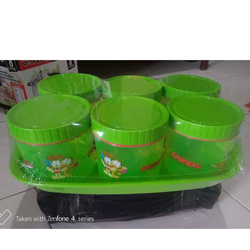 Calista SHIRO Nampan &amp; Toples 7 in 1 - Toples Kue - Toples Nampan Plastik - Toko HAF Store