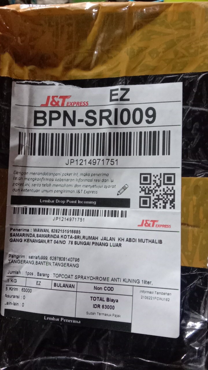 Topcoat Spraychrome Anti Kuning 1liter