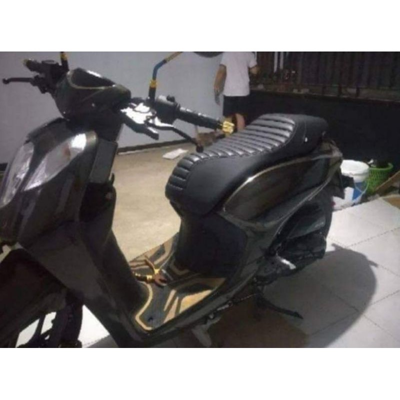 Jok Caferace Genio modifikasi - Jok honda Genio custom Caferace - Jok motor Genio tinggal pasang