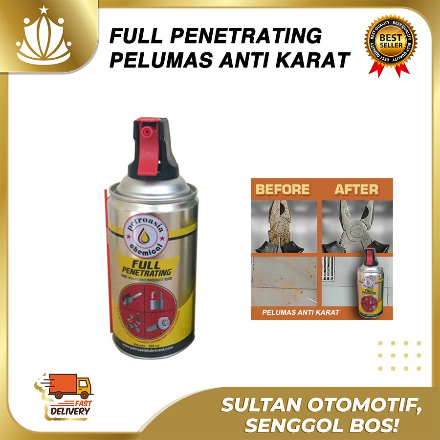 Pelumas Anti Karat WD PETROASIA Penetrating Cleaner Korosi SNI 300ml