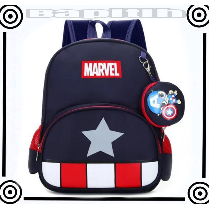 BPT MARVEL - Tas Ransel Fashion Sekolah Anak Laki Laki PAUD TK SD Marvel Super Hero