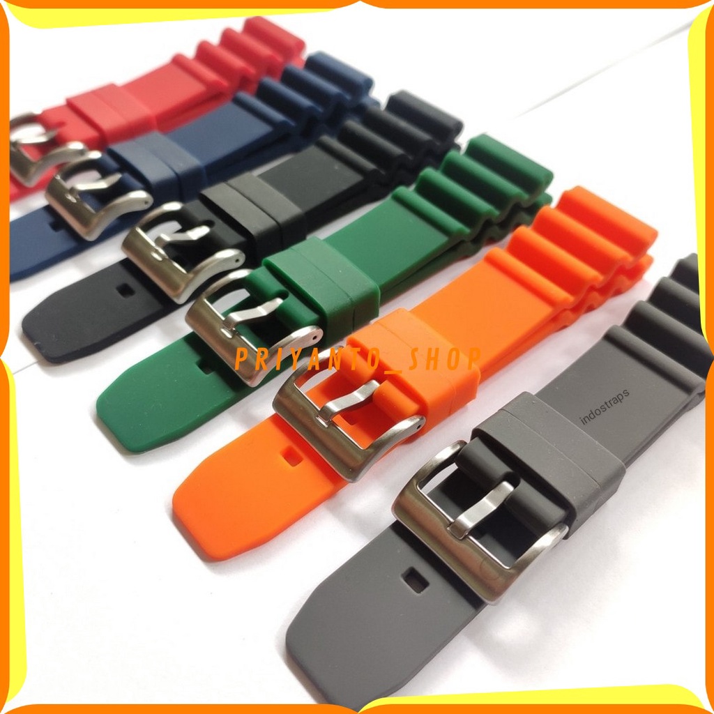 Strap SEIKO DIVER Rubber 20mm 22mm Tali Jam Tangan Karet Silicone